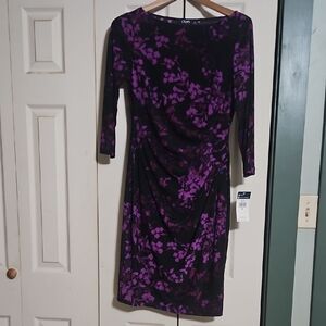 Chaps Women's Purple Floral Dress